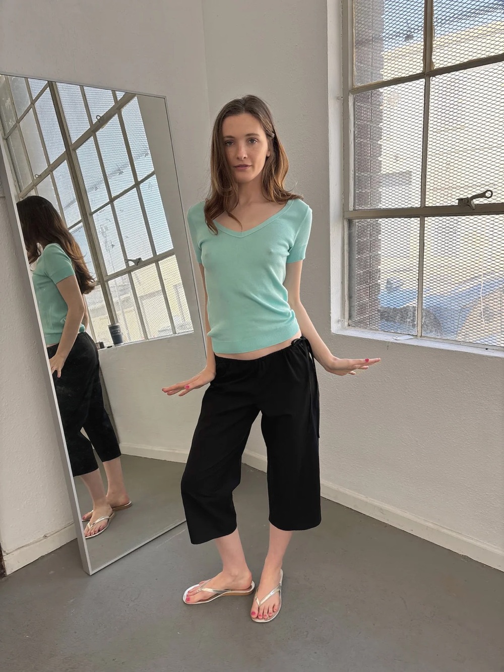 Brooke Callahan Tie Capri - Black